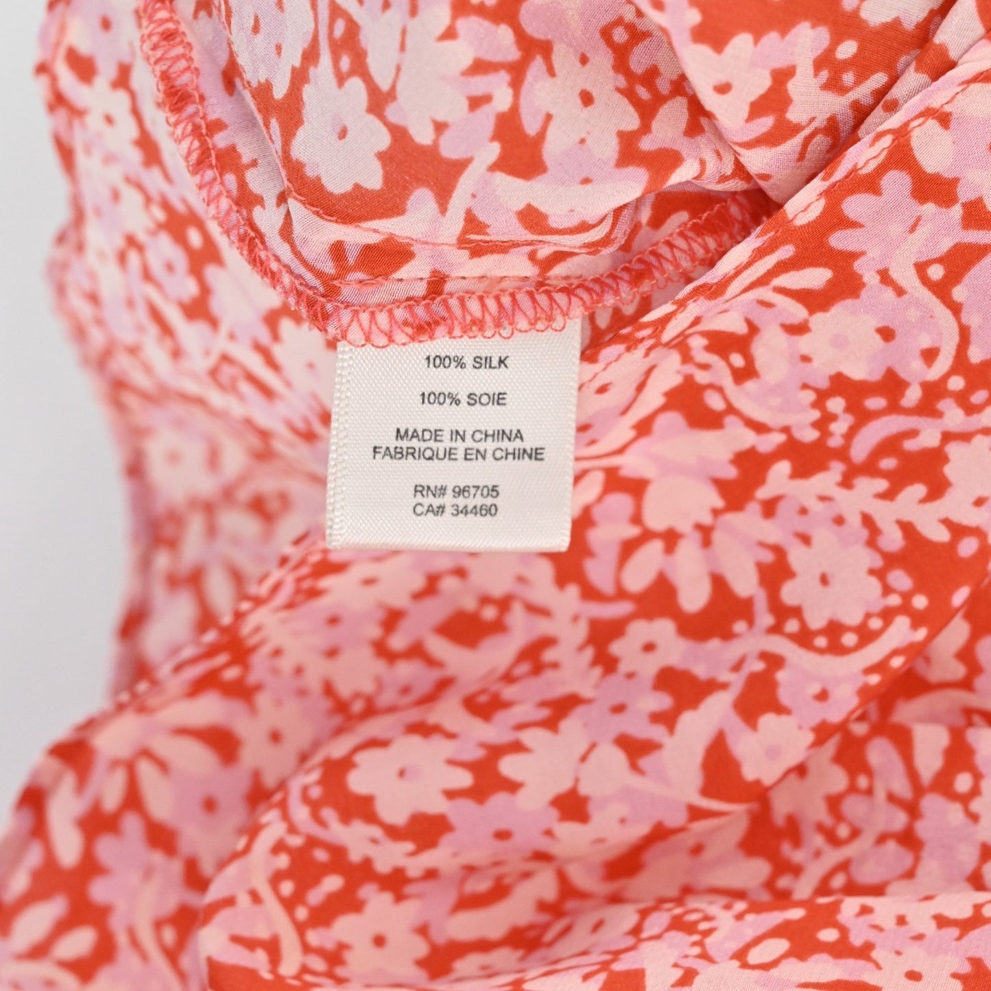 Rebecca Taylor Womens Silk Floral Top Size 8 Pleated Peplum Red Pink Blouse