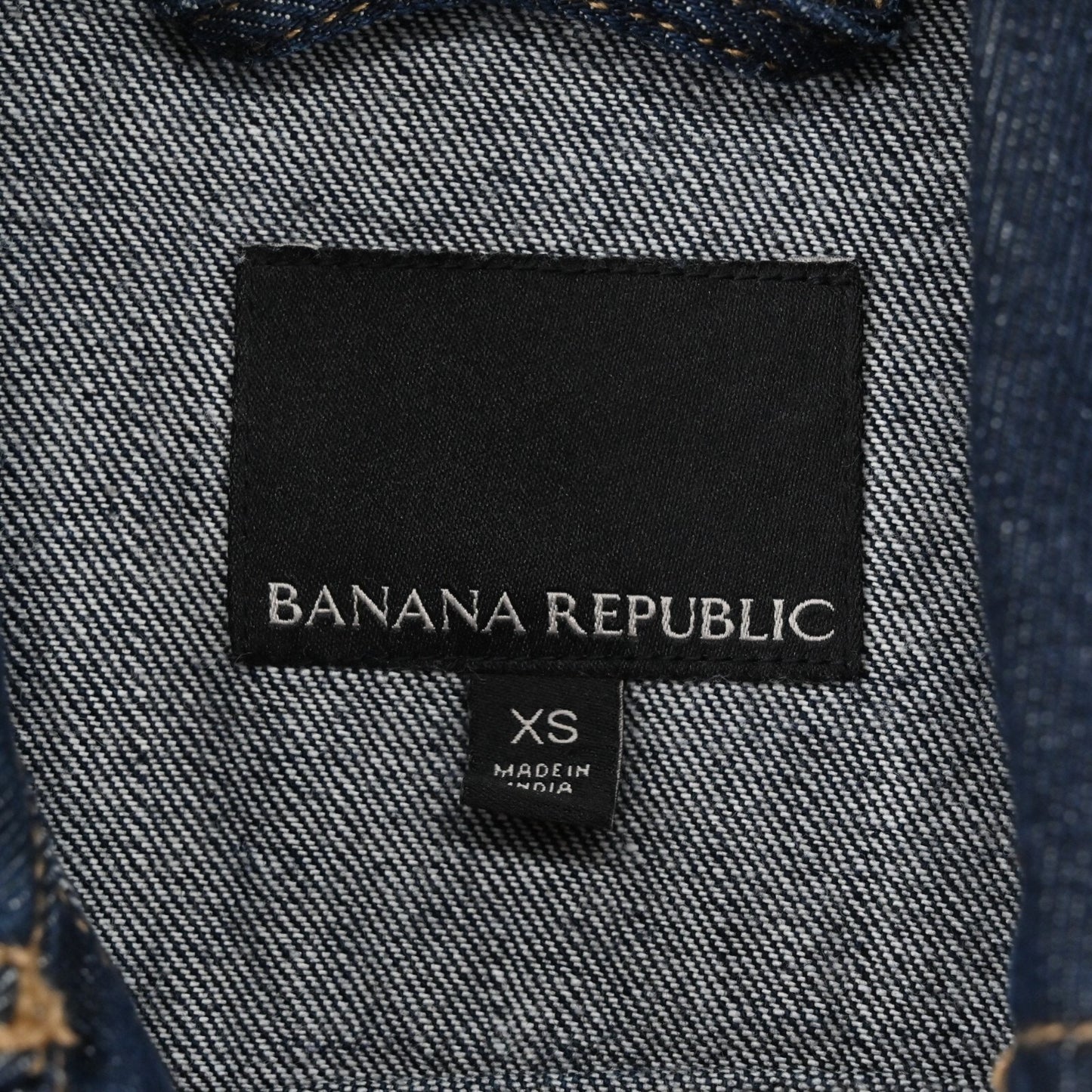 BANANA REPUBLIC Womens Embroidered Tiger Jacket Size XS Blue Denim Button Patch