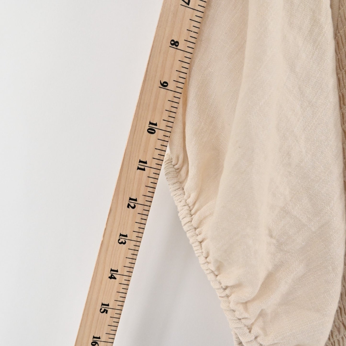 IVY CITY Co Tiered Dress Sz 3X Beige Smocked Scoop Neck Puff Sleeve Stretch Midi