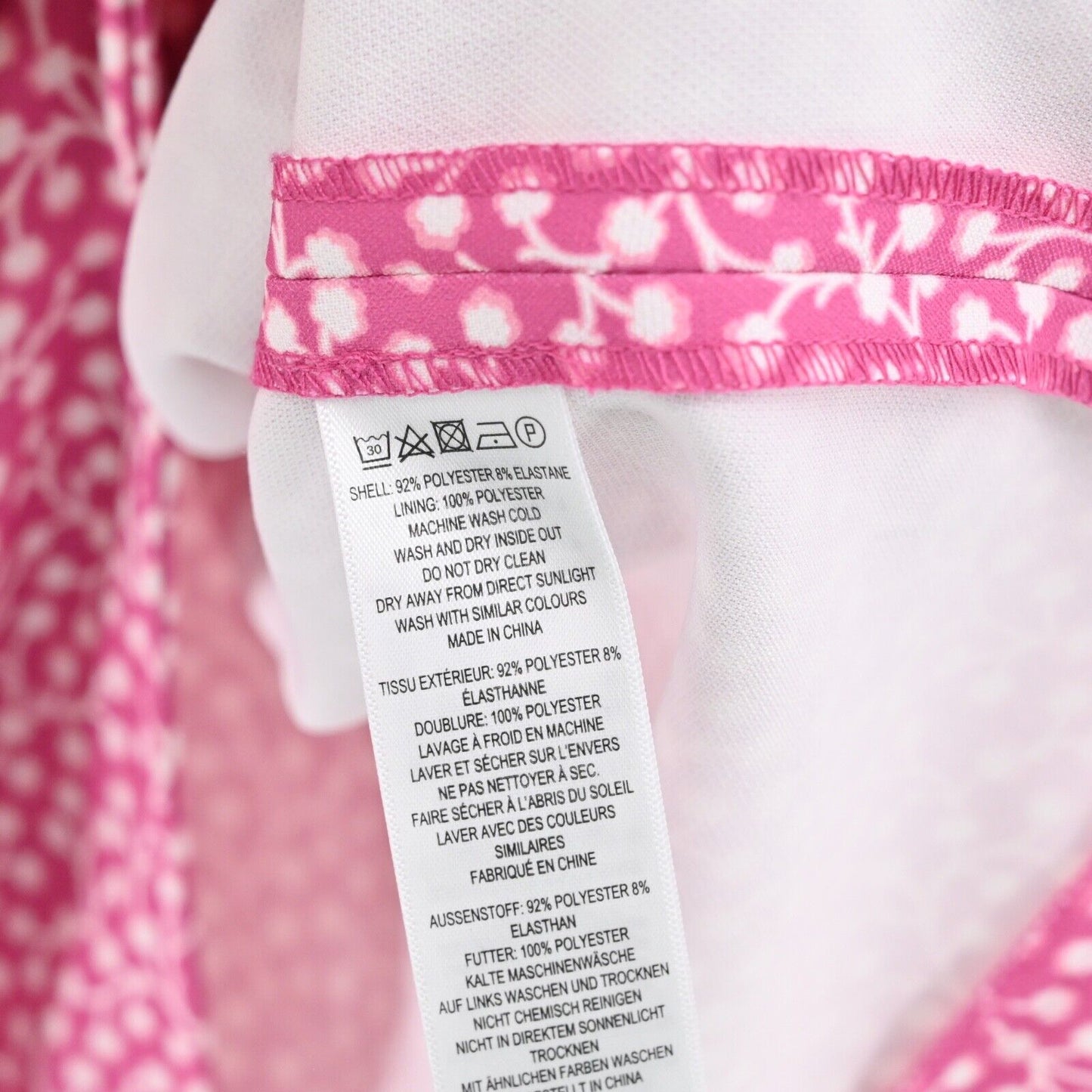 FRENCH CONNECTION Dress Size 10 Pink Floral Square Neck Elao Whisper A Line Mini