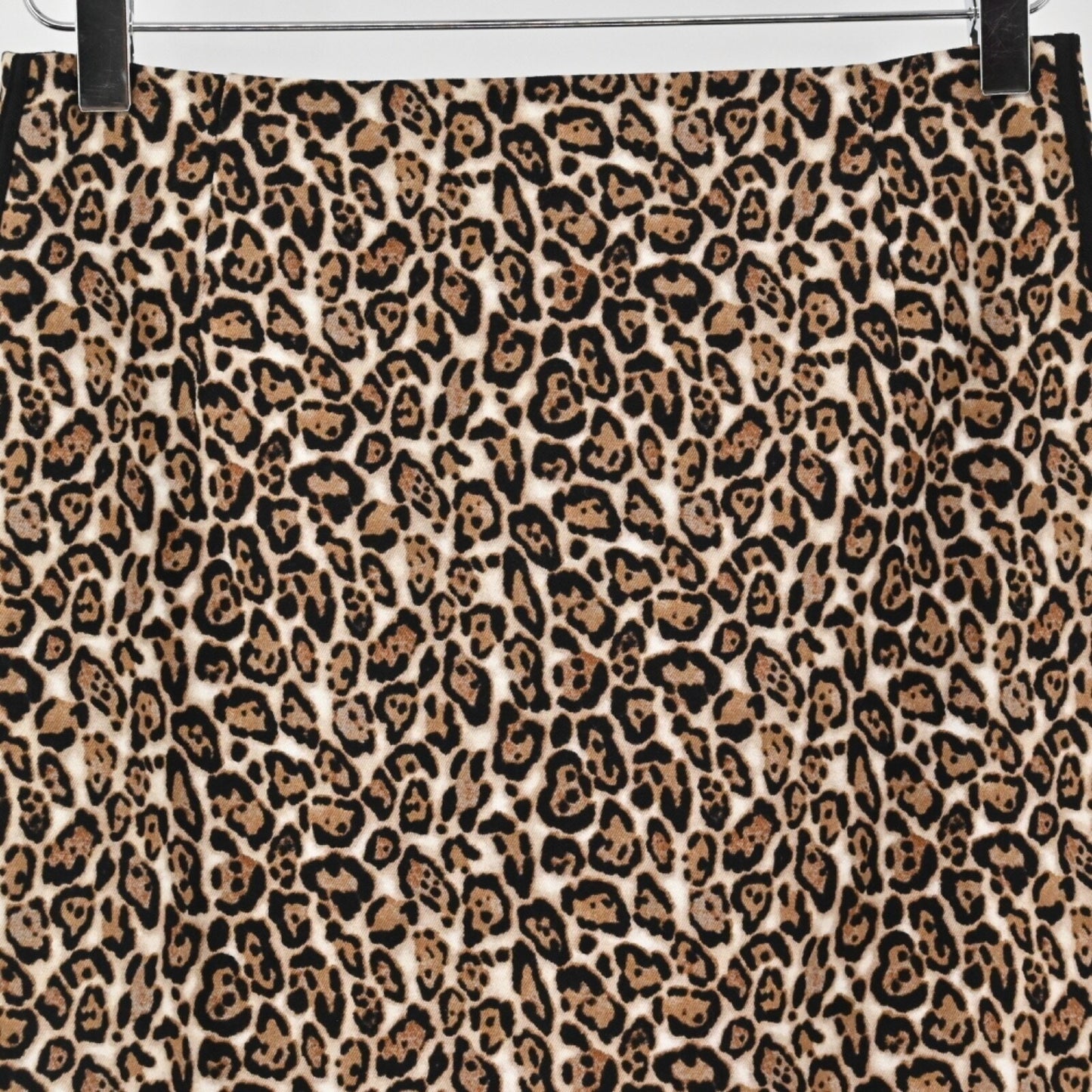 WHBM Animal Print Pencil Skirt Size 2 Leopard Cotton Lined Mob Wife Office Siren