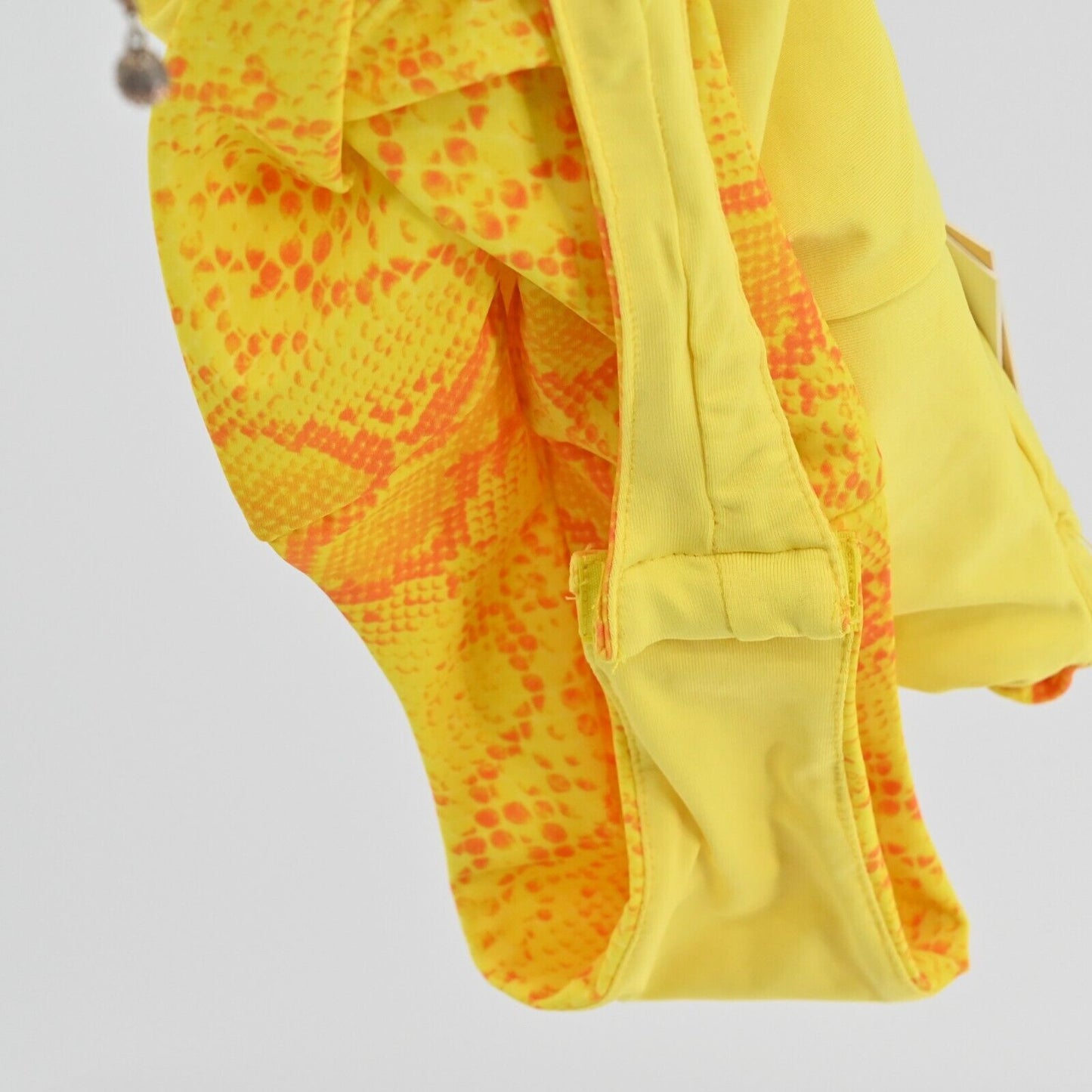 TIGER MIST Bodysuit Womens Sz XS Tavi Yellow Snake Stretch Spaghetti Straps NEW