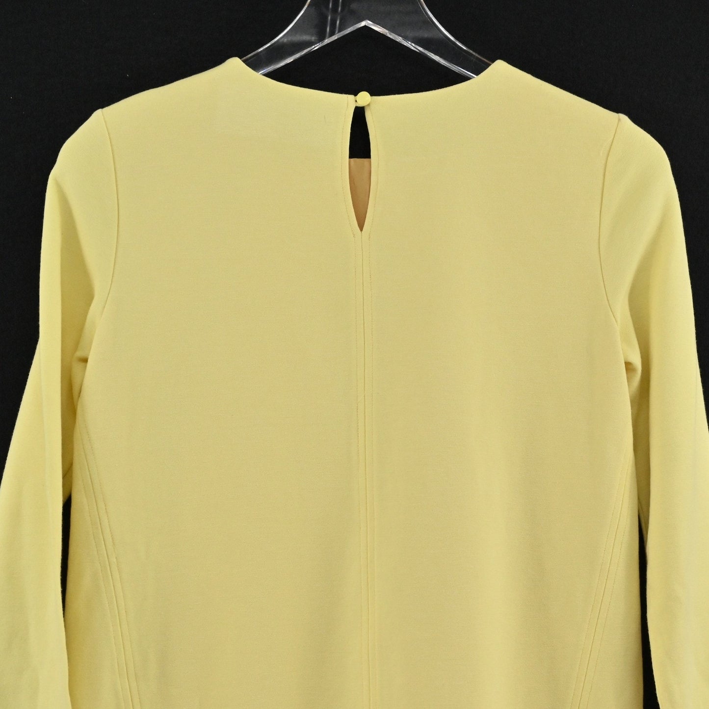 Tibi Yellow Shift Dress Size S Mod Retro Pastel Round Neck Minimalist Modern