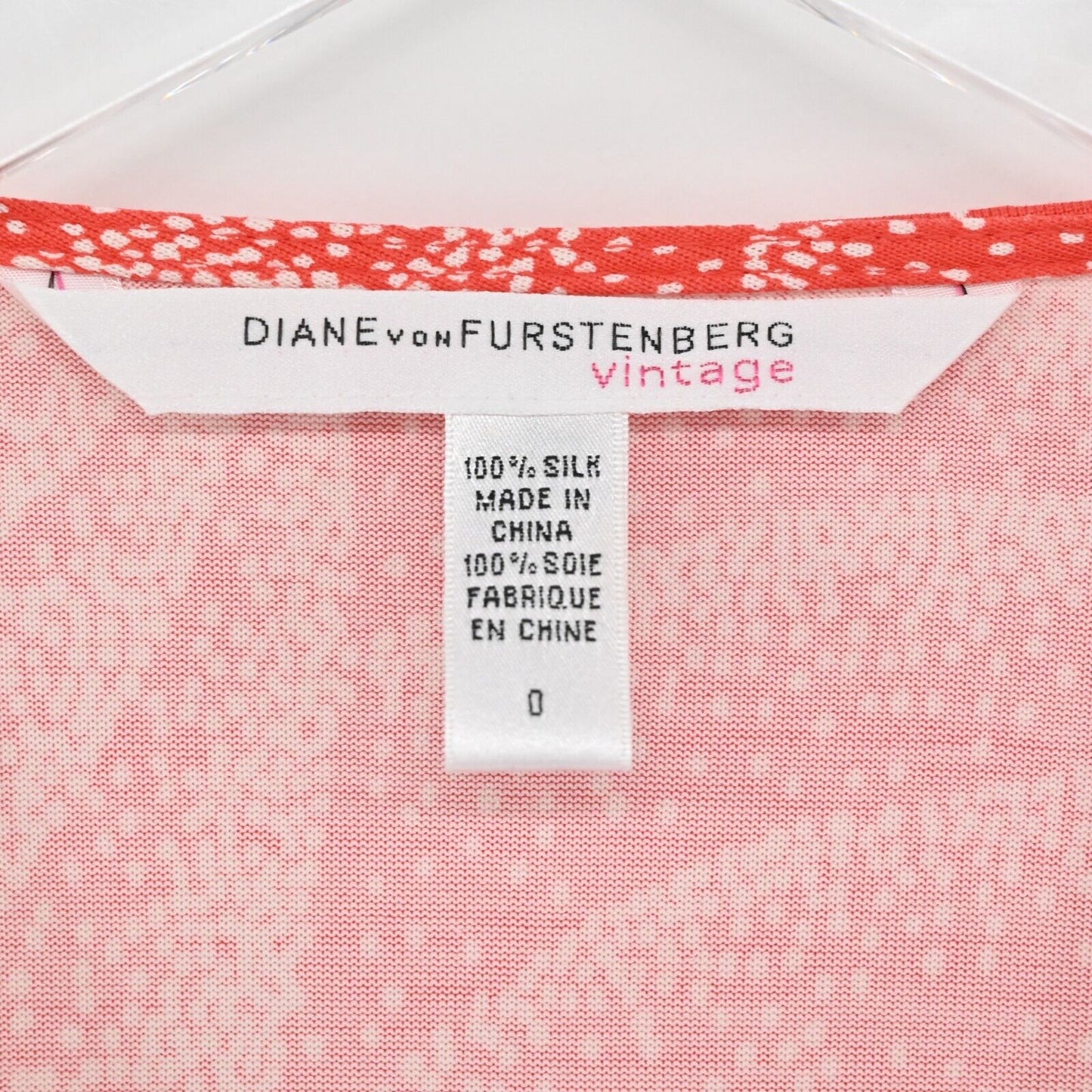 DIANE VON FURSTENBERG Dress Sz 0 Silk Vintage Printed Wrap Lightweight Mini DVF