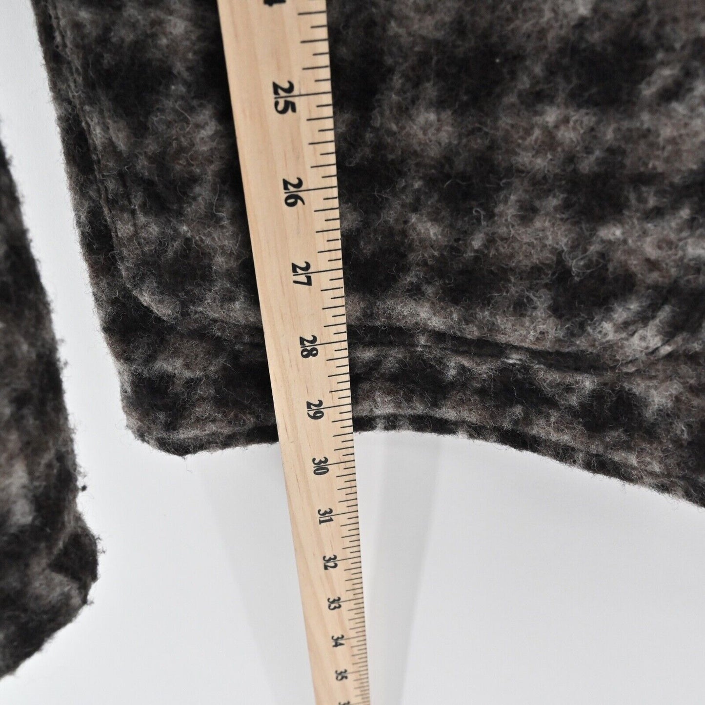 RNT23 Jacket Mens Sz XL Black Houndstooth Wool Blend Fleece Shacket Retro Grunge
