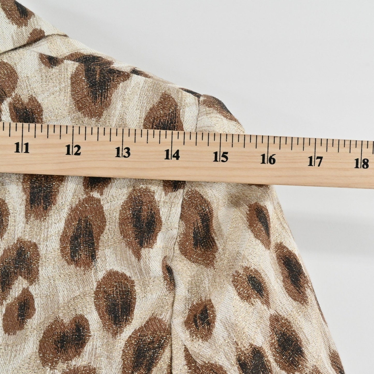 Vtg Escada Womens Blazer Size 36 Leopard Print Linen Gold Metallic Jacket Luxury