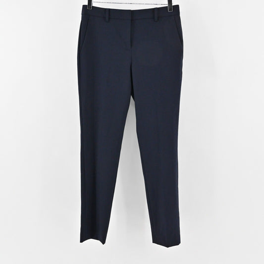 DKNY Pants Womens Sz 2 Navy Blue Straight Leg High Rise Classic Trousers Office