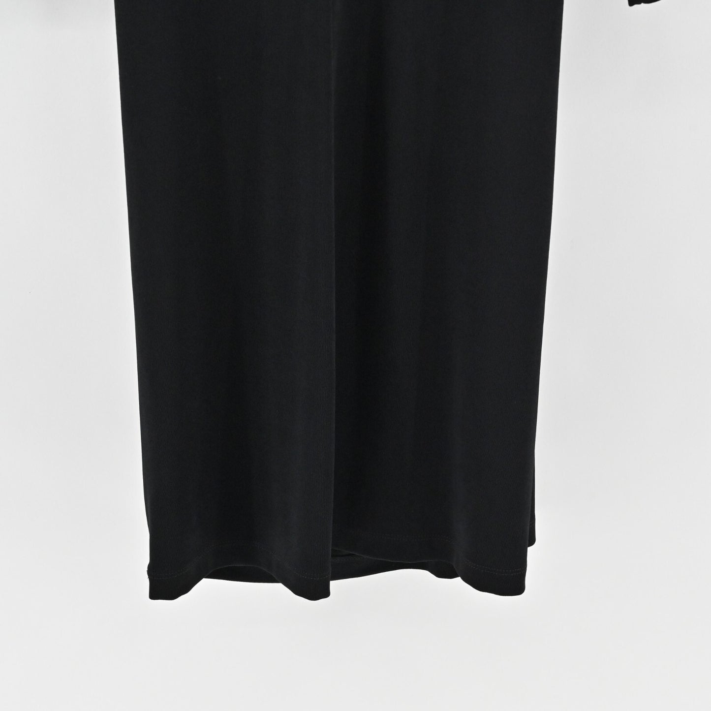 CHICOS Travelers Dress Size L Solid Black Rosemary Faux Wrap Minimalist Capsule