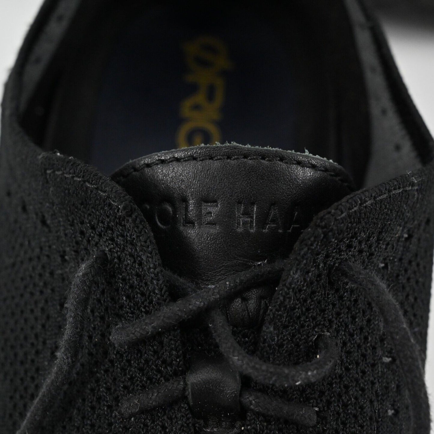 COLE HAAN Shoes Mens Size 12M ZeroGrand Black Wingtip Oxford Magnet Stitchlite