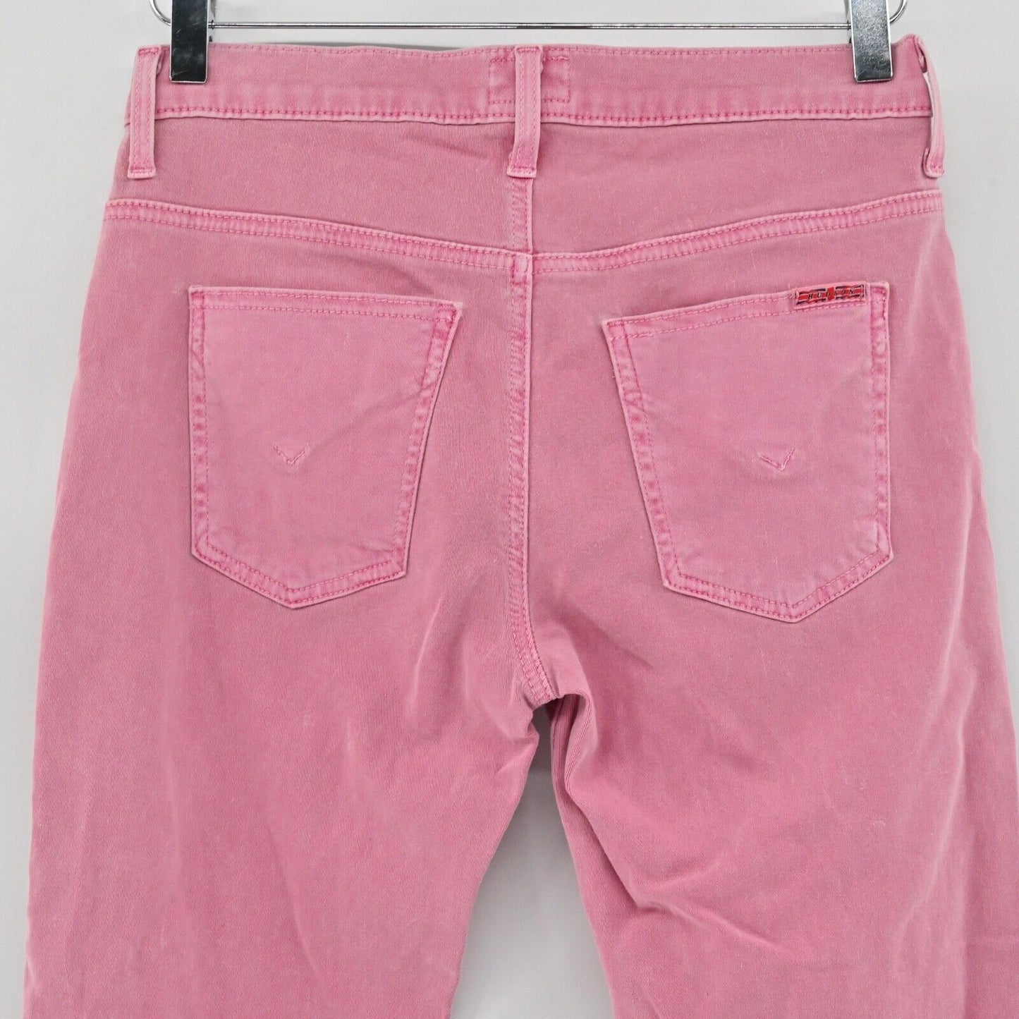 HUDSON Jeans Womens Sz 24 Pink Dax Cropped Boyfriend Stretch Mid Rise Retro USA