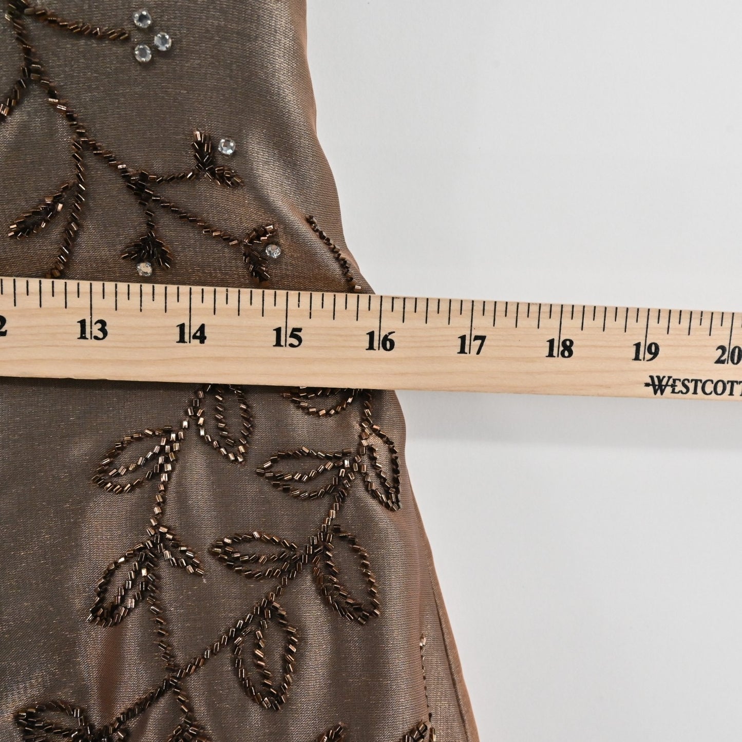 Vtg Jovani Strapless Beaded Evening Gown Sz 12 Ombre Maxi Dress Fairy Prom Event