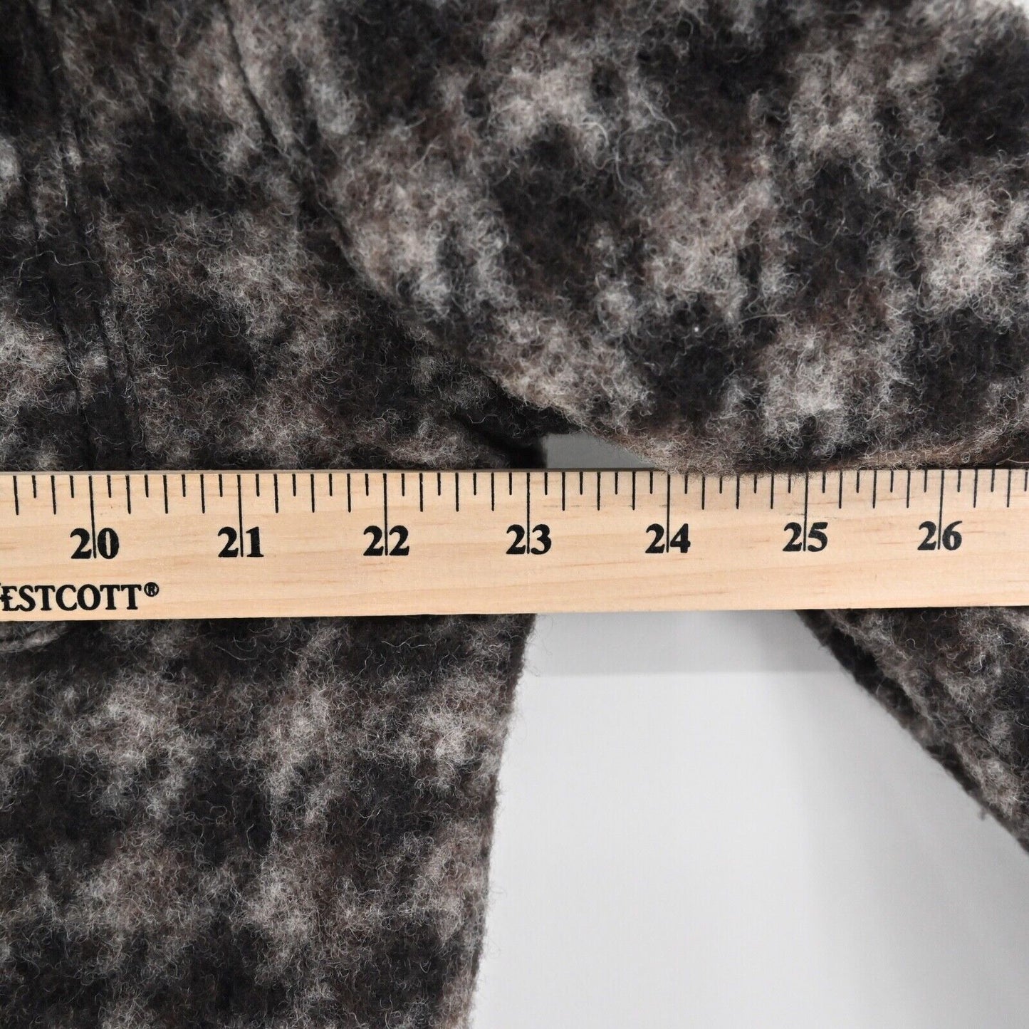 RNT23 Jacket Mens Sz XL Black Houndstooth Wool Blend Fleece Shacket Retro Grunge