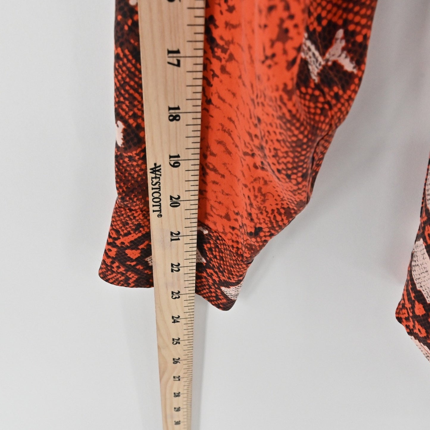 EQUIPMENT Womens Silk Top Size S Orange Snakeskin Button Dopamine Maximalist