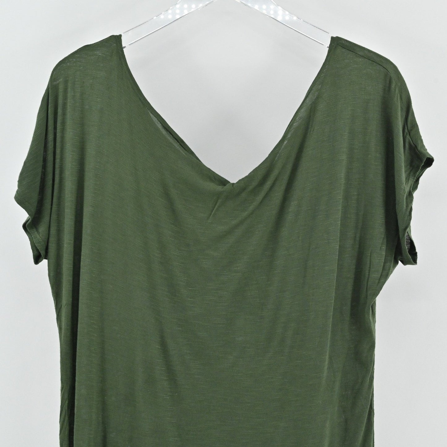 Ed Hardy Rhinestone Embellished Dress Size M Olive Green Y2k Edgy Grunge Indie