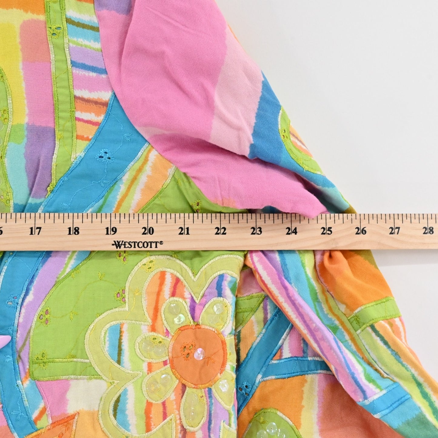 Vtg COLDWATER CREEK Floral Sequin Womens Jacket Size S Hippie Colorful Retro 90s