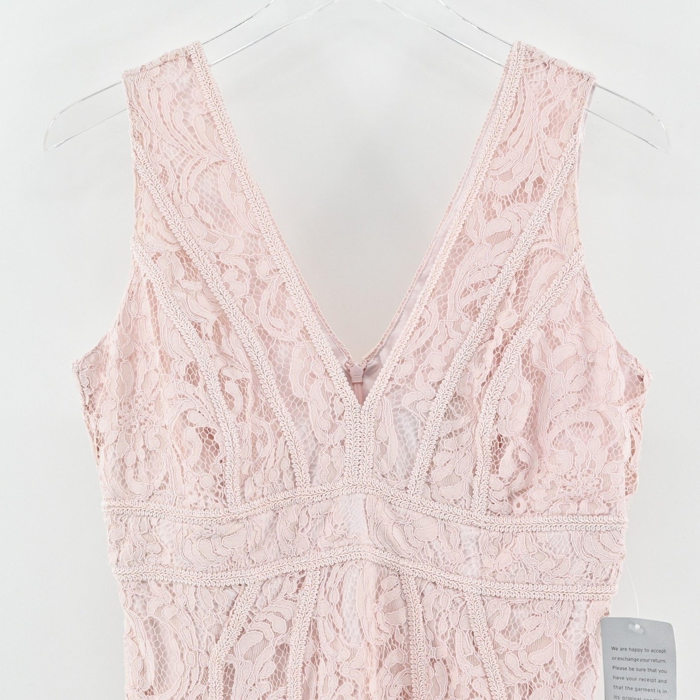 Bardot Womens Lace Sheath Dress Size 8 Blush Pink Romantic Elegant Cocktail NEW