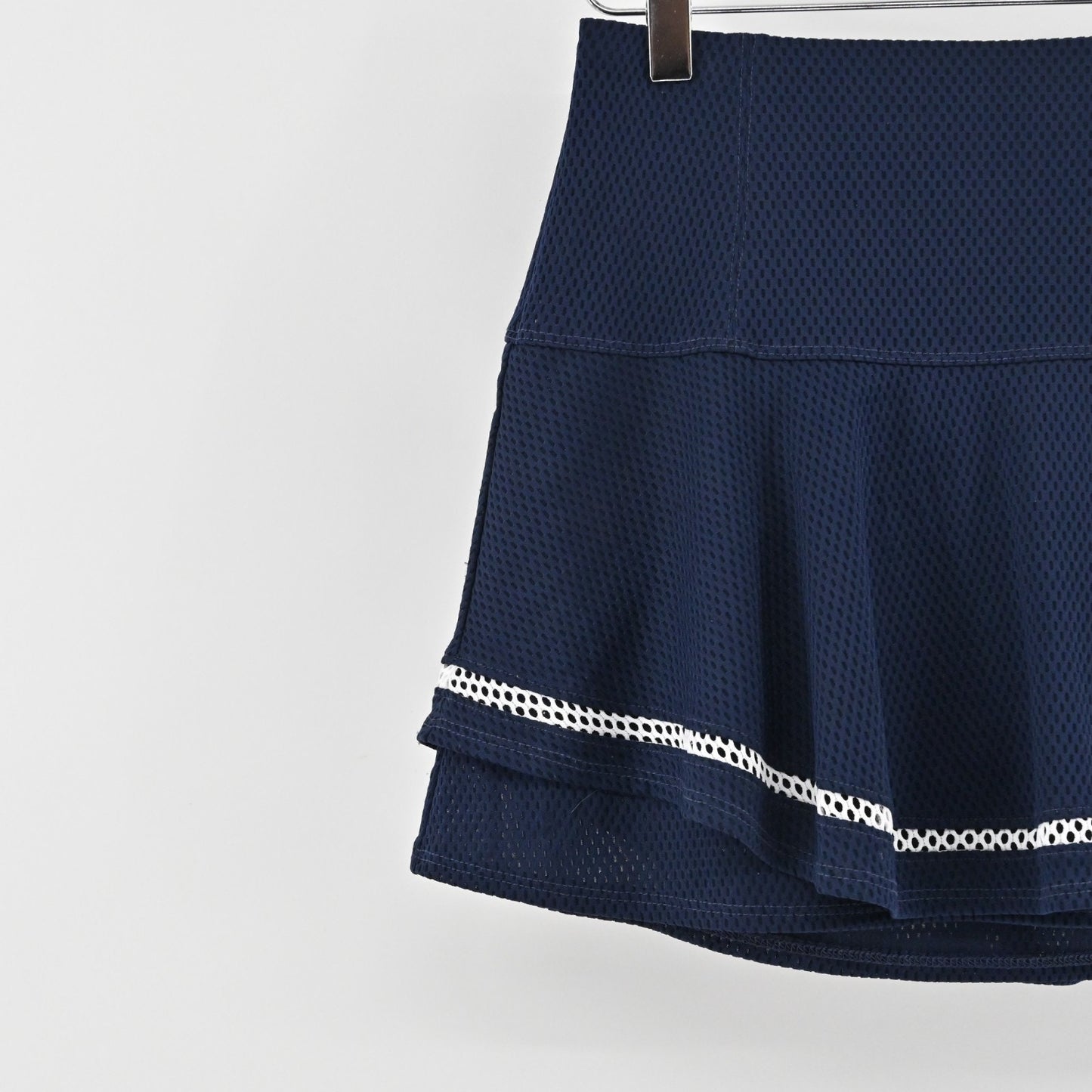 Lucky in Love Tiered Tennis Skort Size S Navy White Golf Athletic Pickle Ball