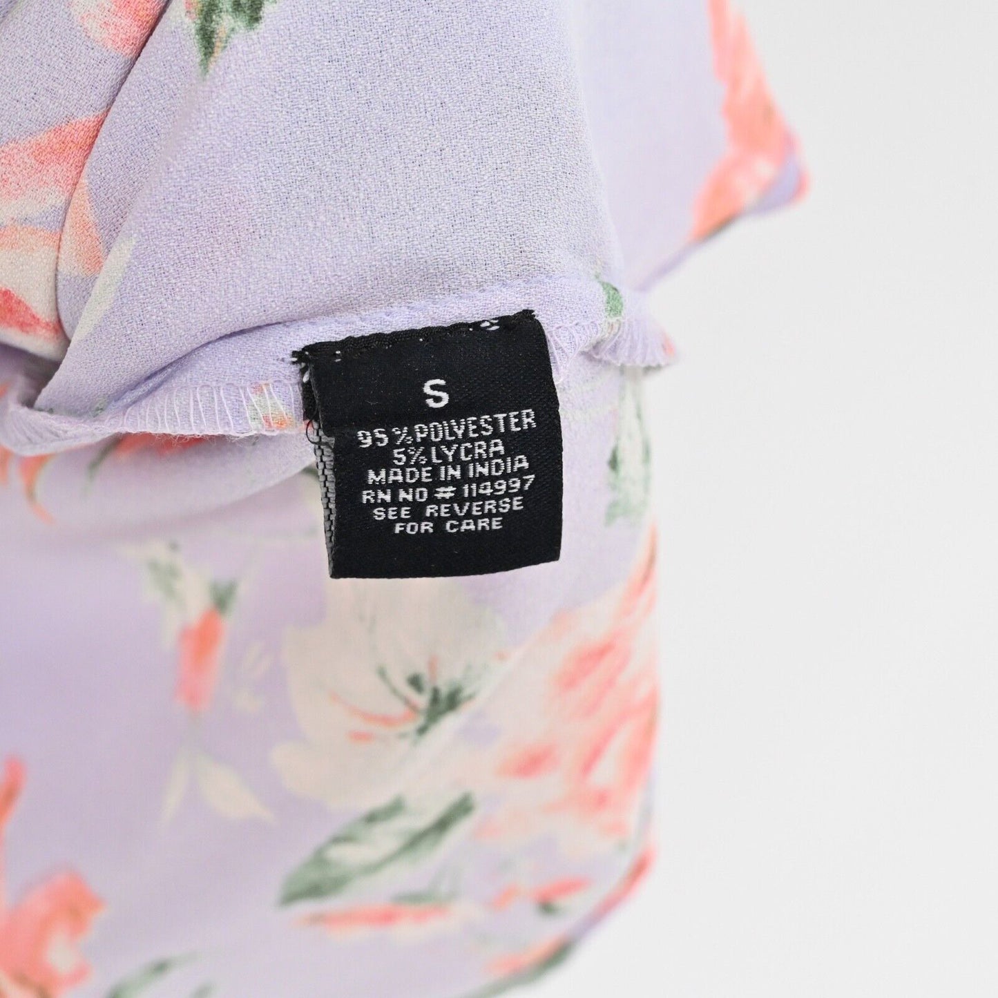TOLANI Collection Dress Sz S Lavender Floral Balloon Sleeve Ruffle Peasant Bloom