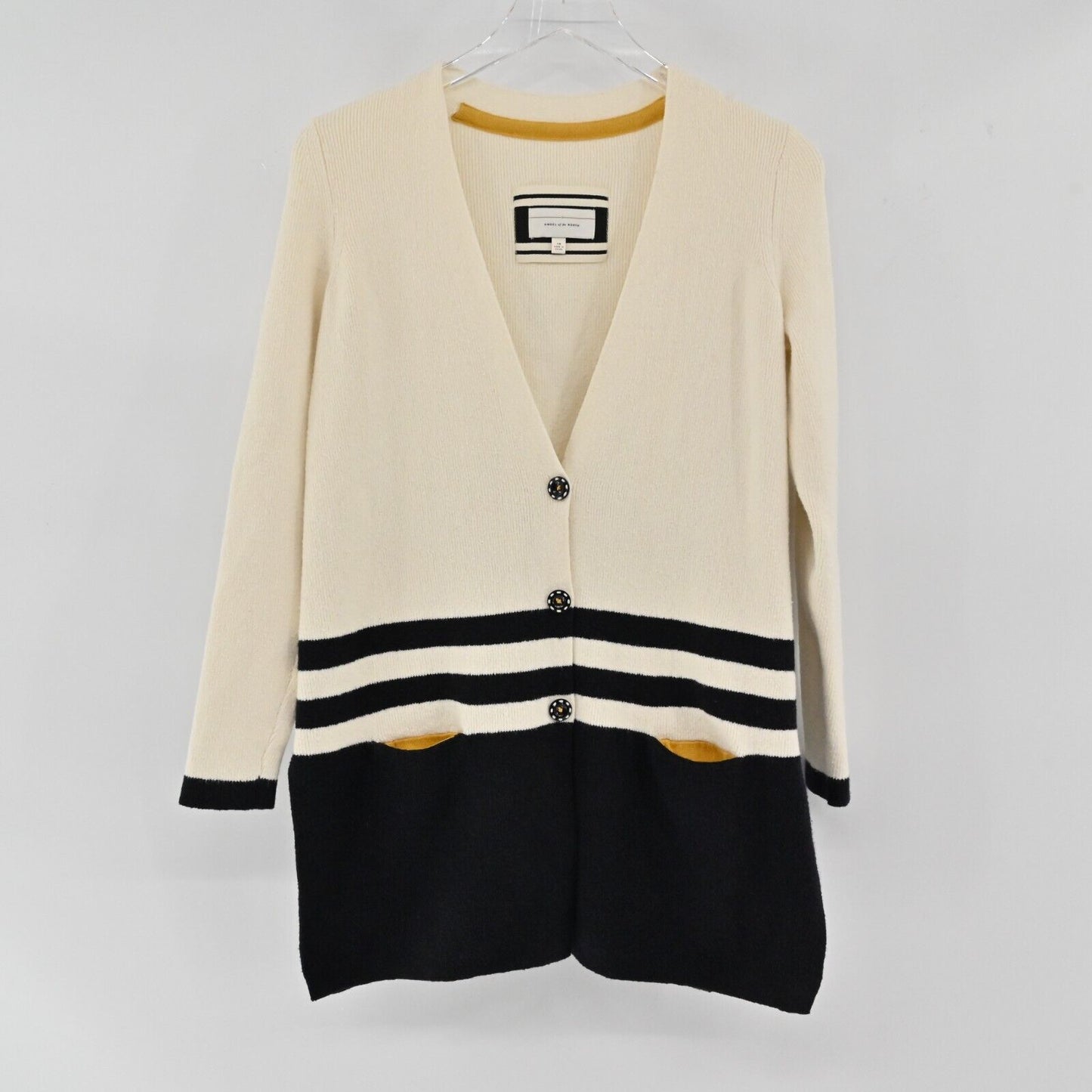 ANTHROPOLOGIE Sweater Womens Size XS ANGEL OF THE NORTH Cardigan Stripe Button