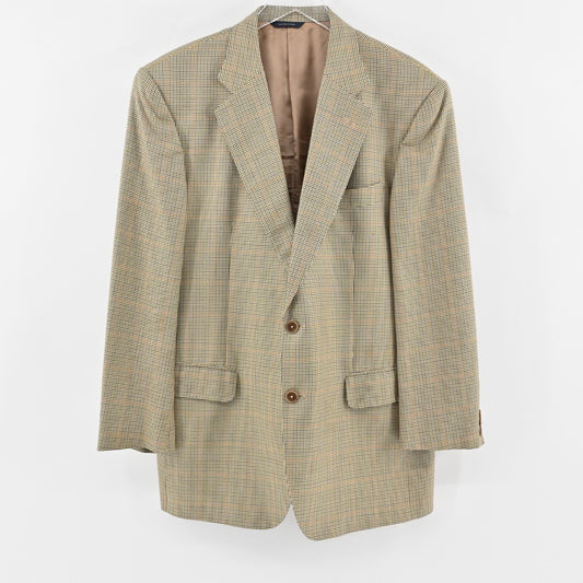 BROOKS BROTHERS Blazer Mens Size 42R Golden Fleece Silk Wool Plaid Check Jacket