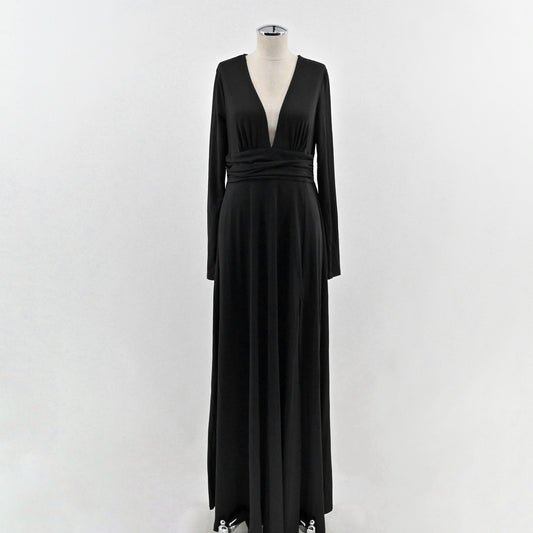 Baltic Born Arianna Maxi Dress Size XL Black Whimsigoth Long Sleeve Evening Gown