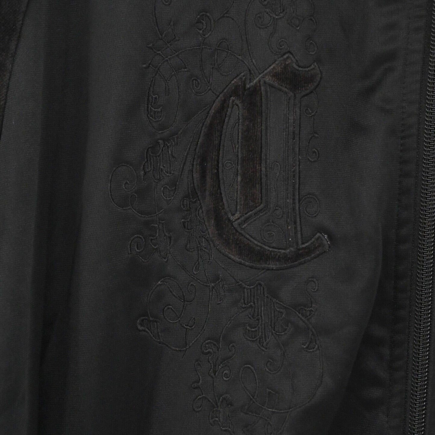 Vtg COOGI Jacket Mens Size 3XL Velour Track Black Full Zip Embroidered Retro 90s