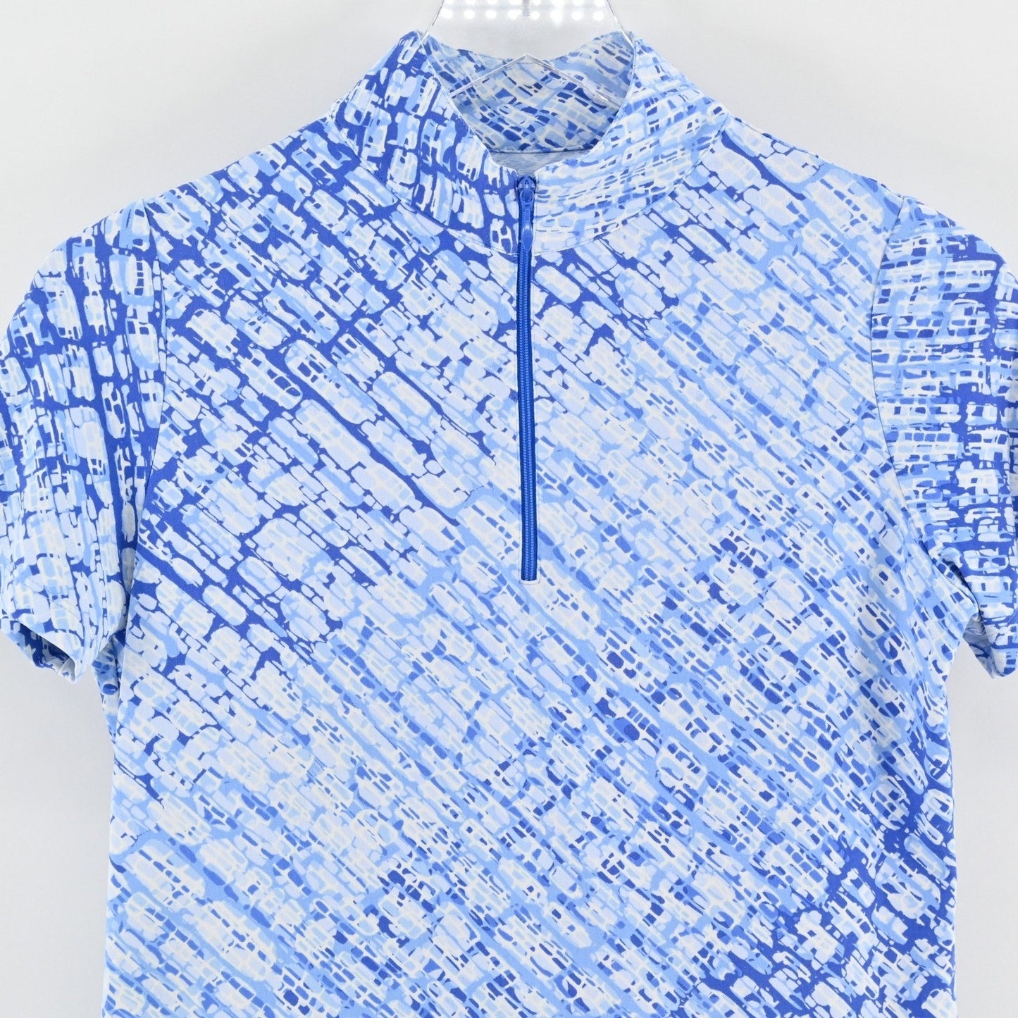 IBKUL Short Sleeve Golf Top Size XS Liz Denim Golf Tennis Pickleball COOLING