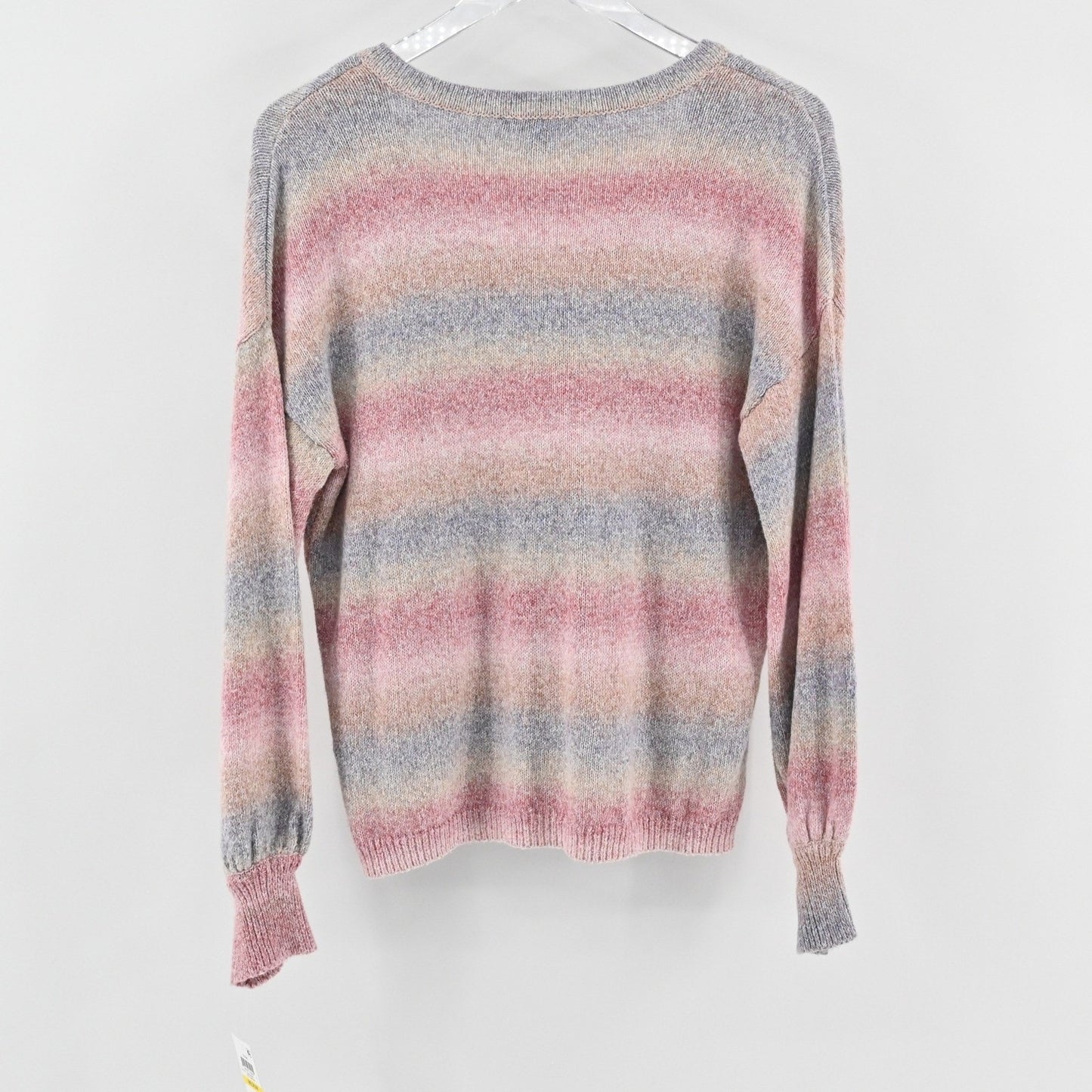 INC International Concepts Embellished Striped V Neck Sweater Size M