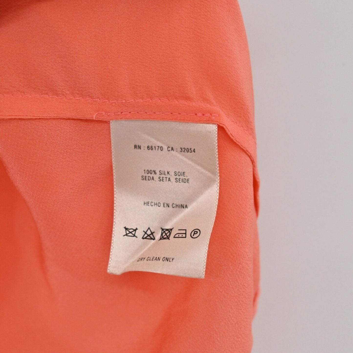 ANTHROPOLOGIE Top Womens Sz 2 MAEVE Orange 100% Silk Dipped Chroma Ruffle Blouse
