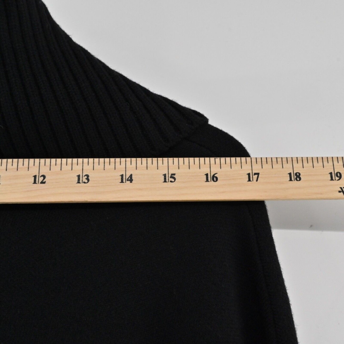 ZARA Cardigan Womens Sz M Black Exaggerated Collar Button Minimalist Retro Chic