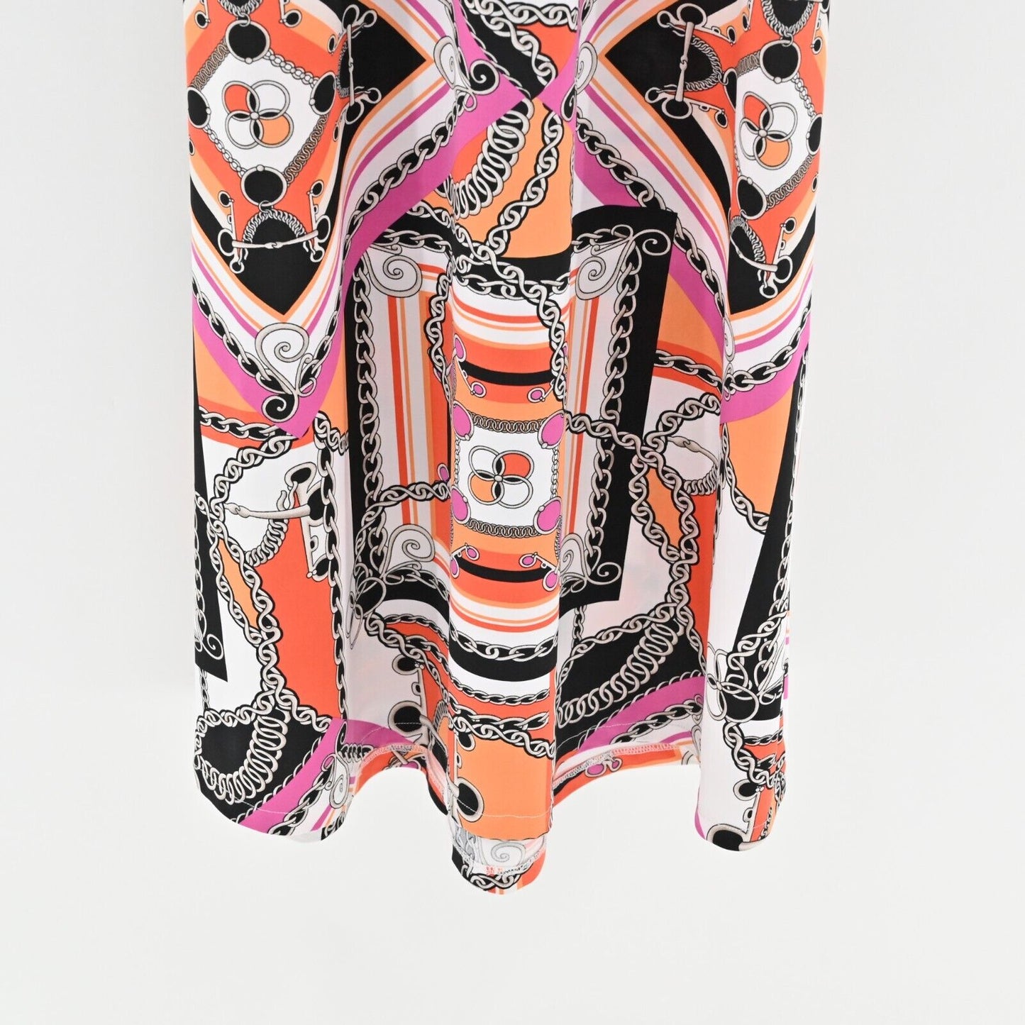 BOSTON PROPER Dress Size S Mediterranean Scarf Clementine Multicolor Knot Maxi