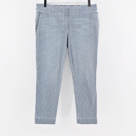 LAGENCE Pants Womens Size 30 Blue Stripe Cotton Bow Back Nautical Chino Stretch