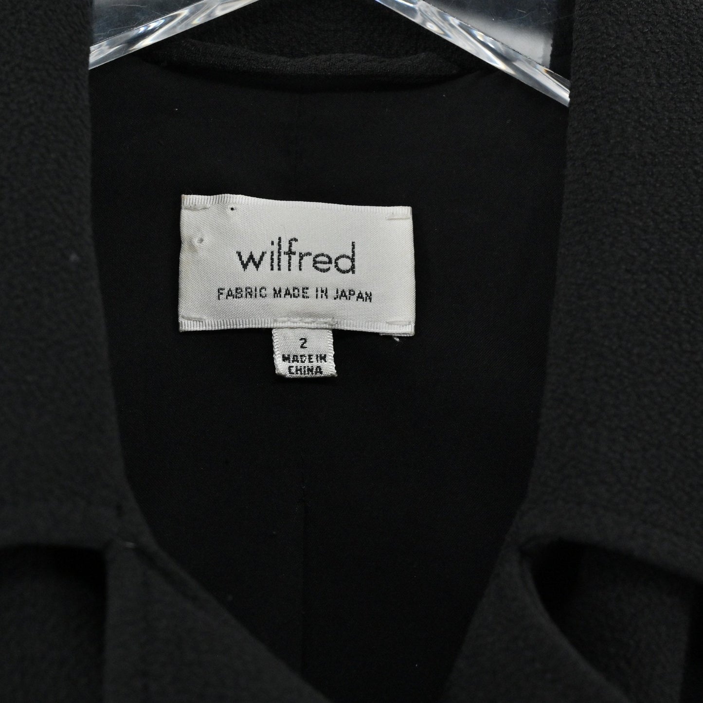 Aritzia Womens Black Moto Jacket Size 2 Wilfred Ribbed Sleeve Zip Up Rocker Punk