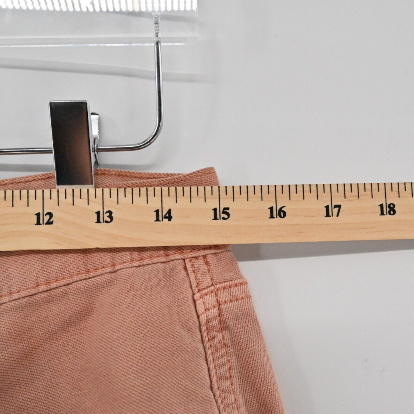AMERICAN EAGLE Jeans Womens Sz 6 Blush Pink High Rise Wide Leg Crop Raw Hem Boho