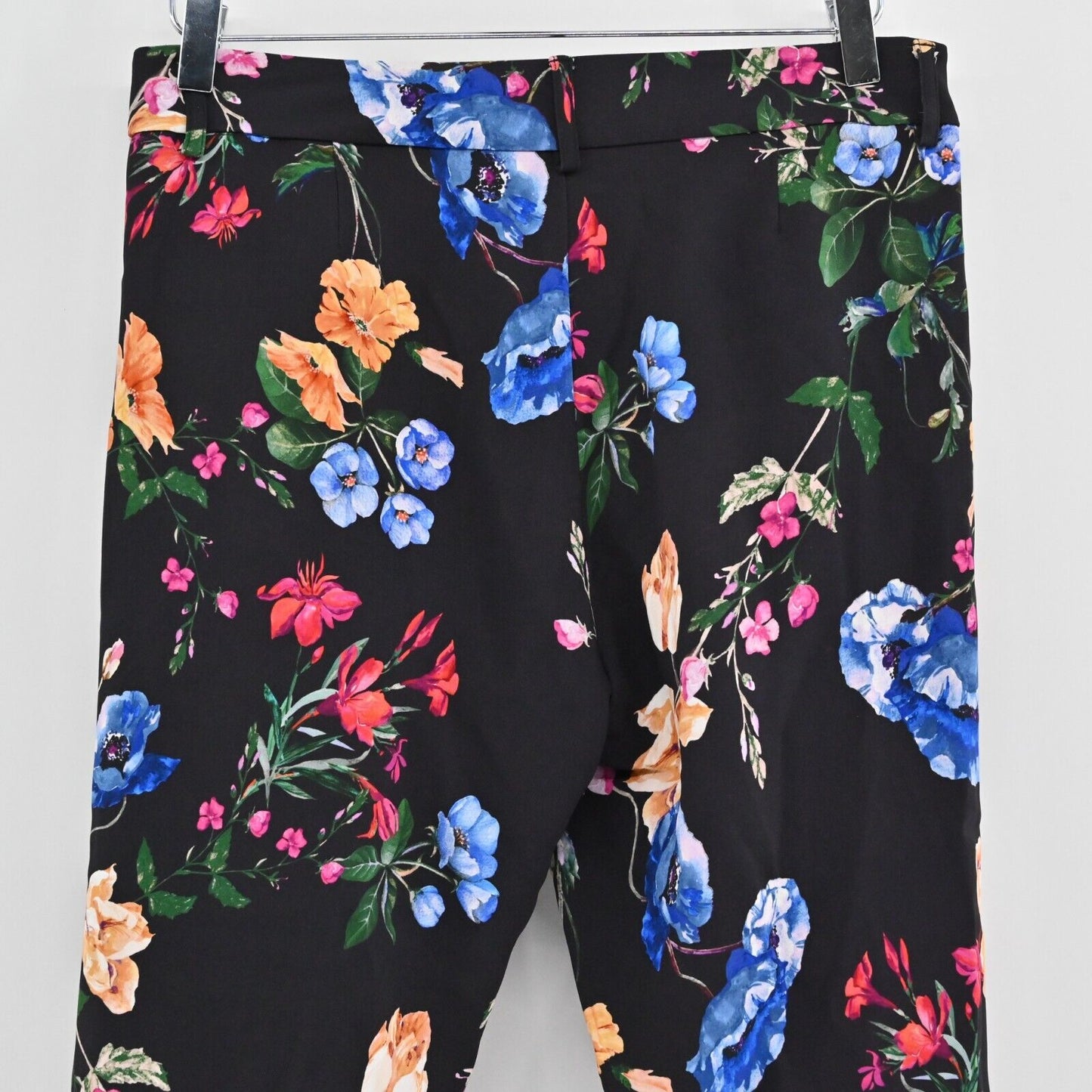 PARKER Pants Womens Sz 4 Black Multi Sotero Floral Print Striped Joggers Pleated