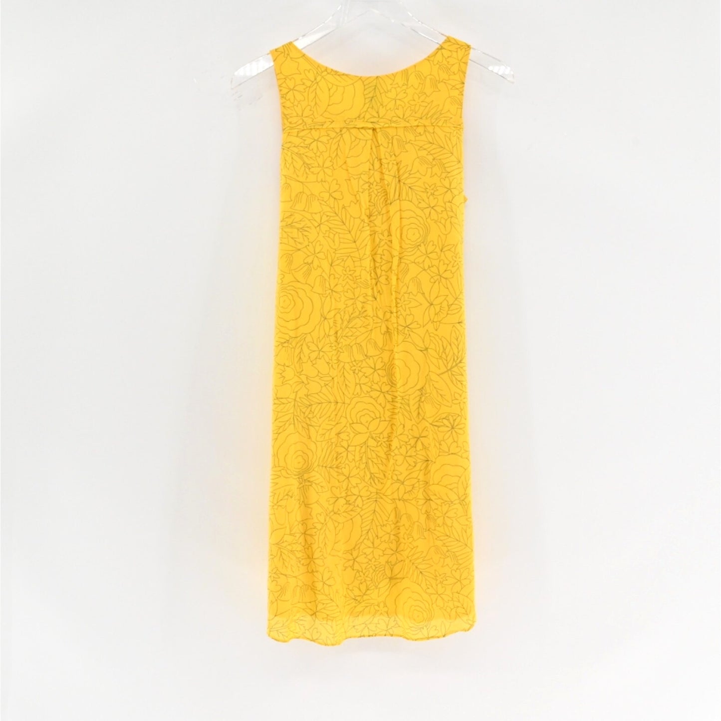 Anthropologie Womens Yellow Floral Dress Sz 4 HD IN PARIS Sun Soaked Tank Cotton