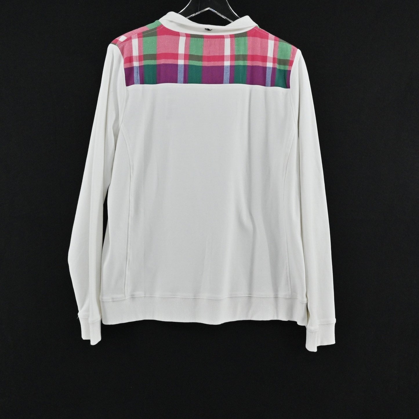 Vineyard Vines Womens Tiddings Tartan Pullover Size XL Preppy Jersey 1/4 Zip