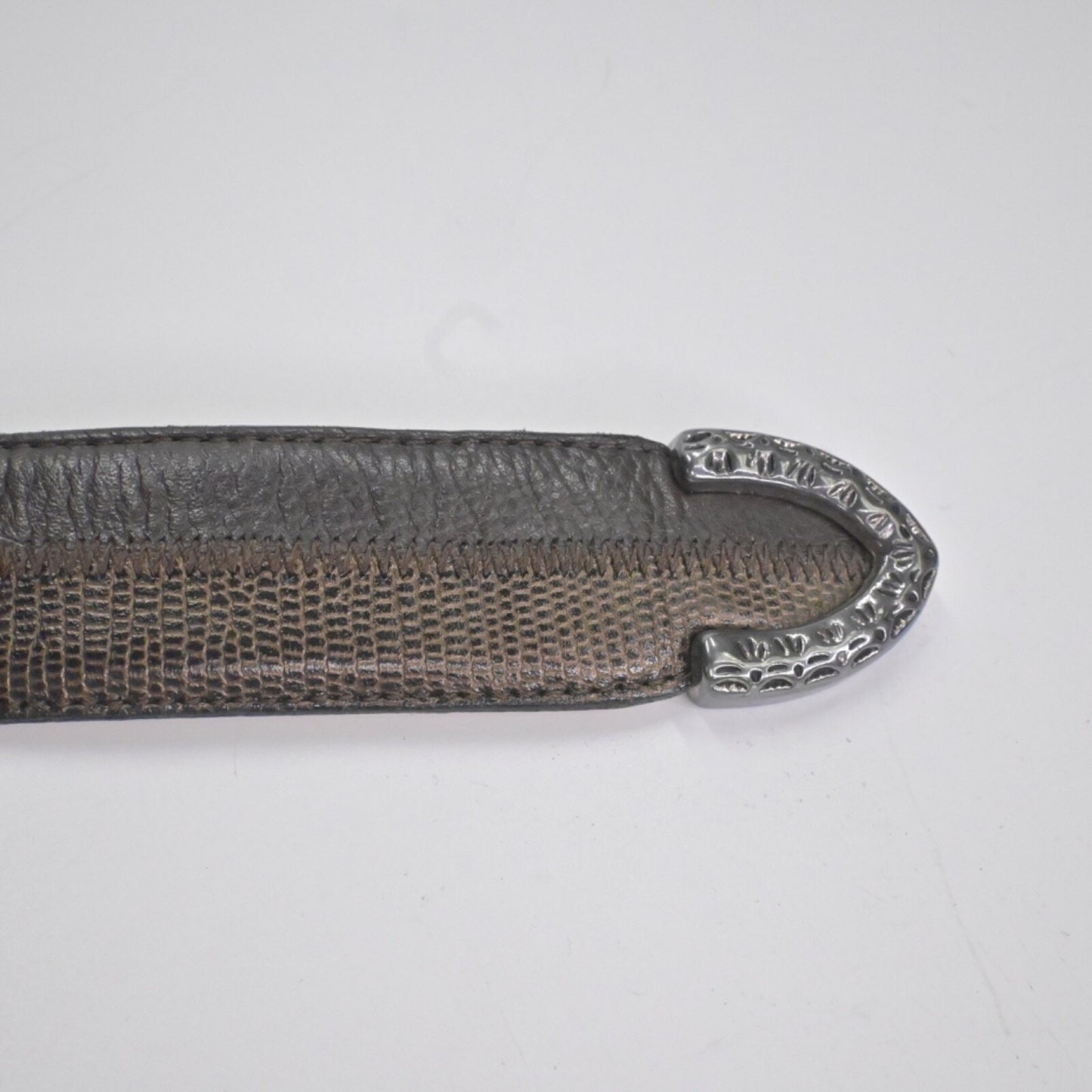 Vtg LEATHEROCK Womens Belt Size XL Brown Patchwork Snakeskin Genuine Leather USA