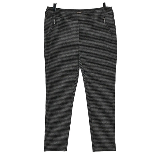 J MCLAUGHLIN Pants Womens Sz 10 Gray Houndstooth Mid Rise Skinny Pull On Stretch