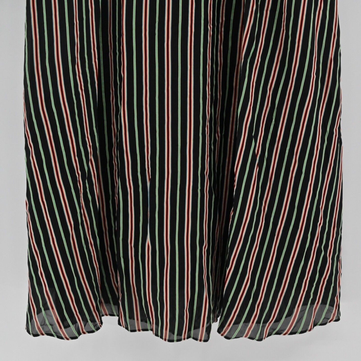 & OTHER STORIES Midi Dress Womens Sz 4 Black Striped Retro Stockholm Atlier NEW