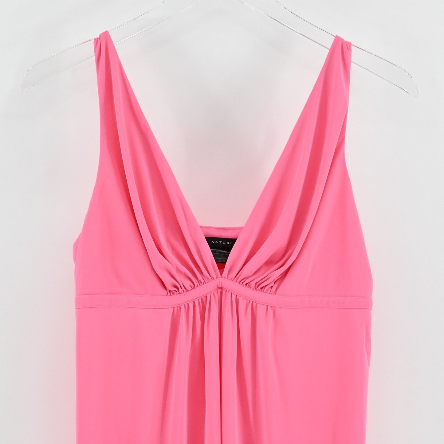 Natori Aphrodite Pink Babydoll Dress Size S Sleeveless Hi Low Romantic Feminine