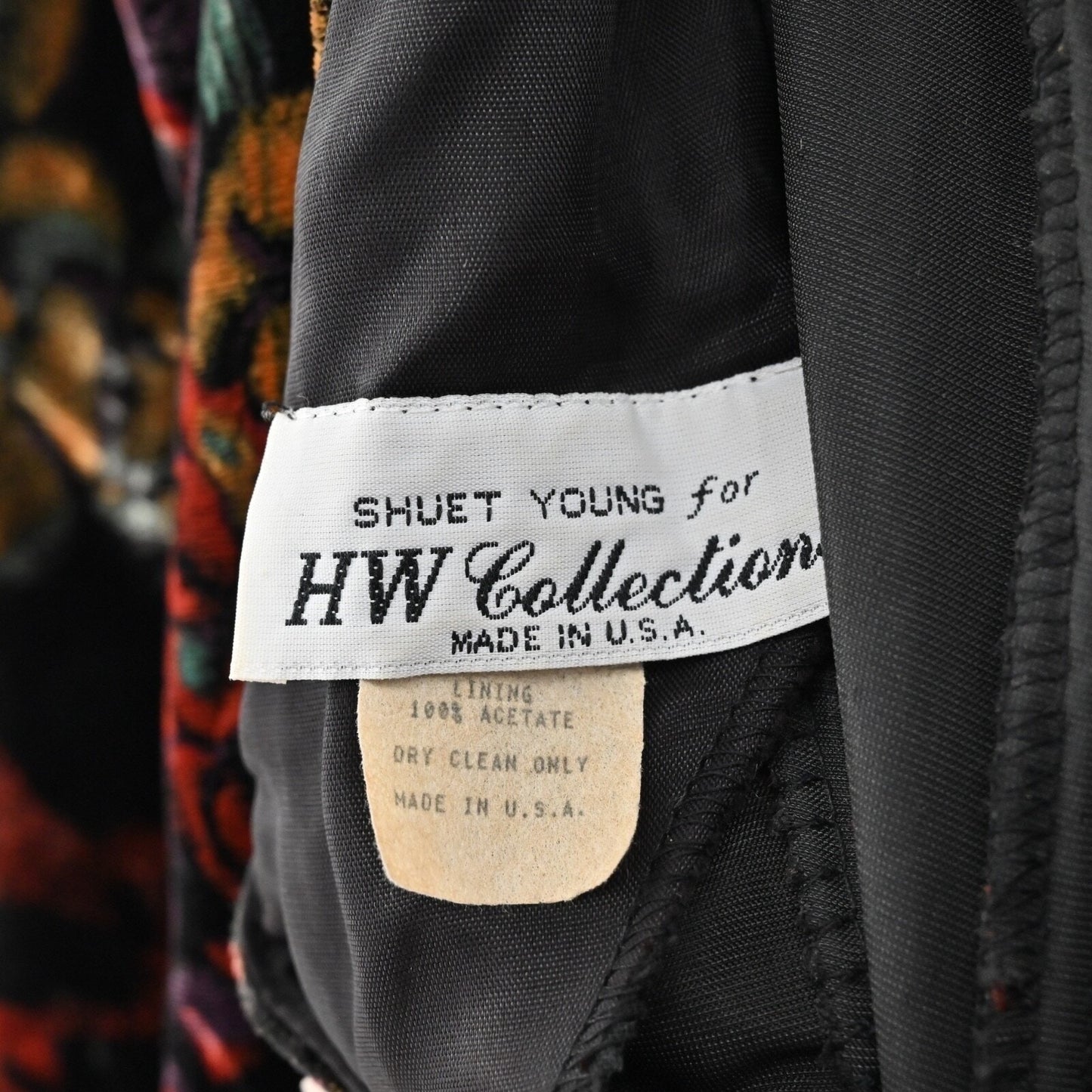 Vtg 80s Floral Velvet Dress Size S Whimsigoth Dark Romantic Puff Goth Open Back