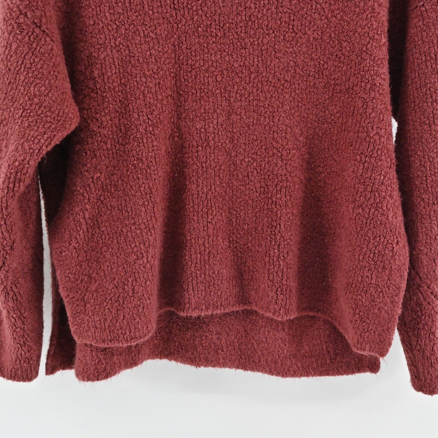 URBAN OUTFITTERS Sweater Womens M Red Fuzzy Pullover V Neck Oversized Soft Cozy
