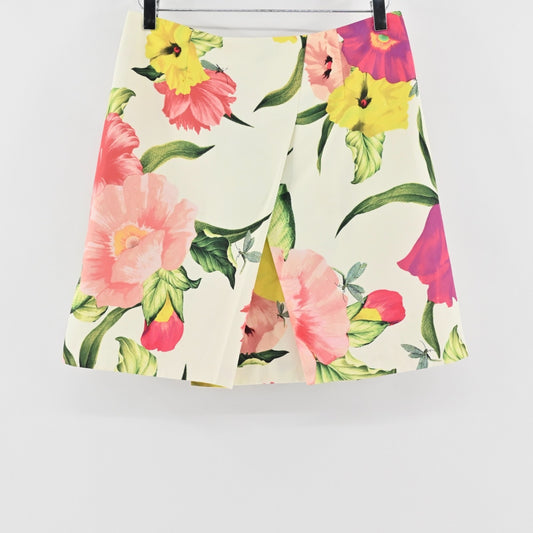 Ted Baker Floral Mini ALine Skirt Size S Flower at High Tea Print Casual Chic