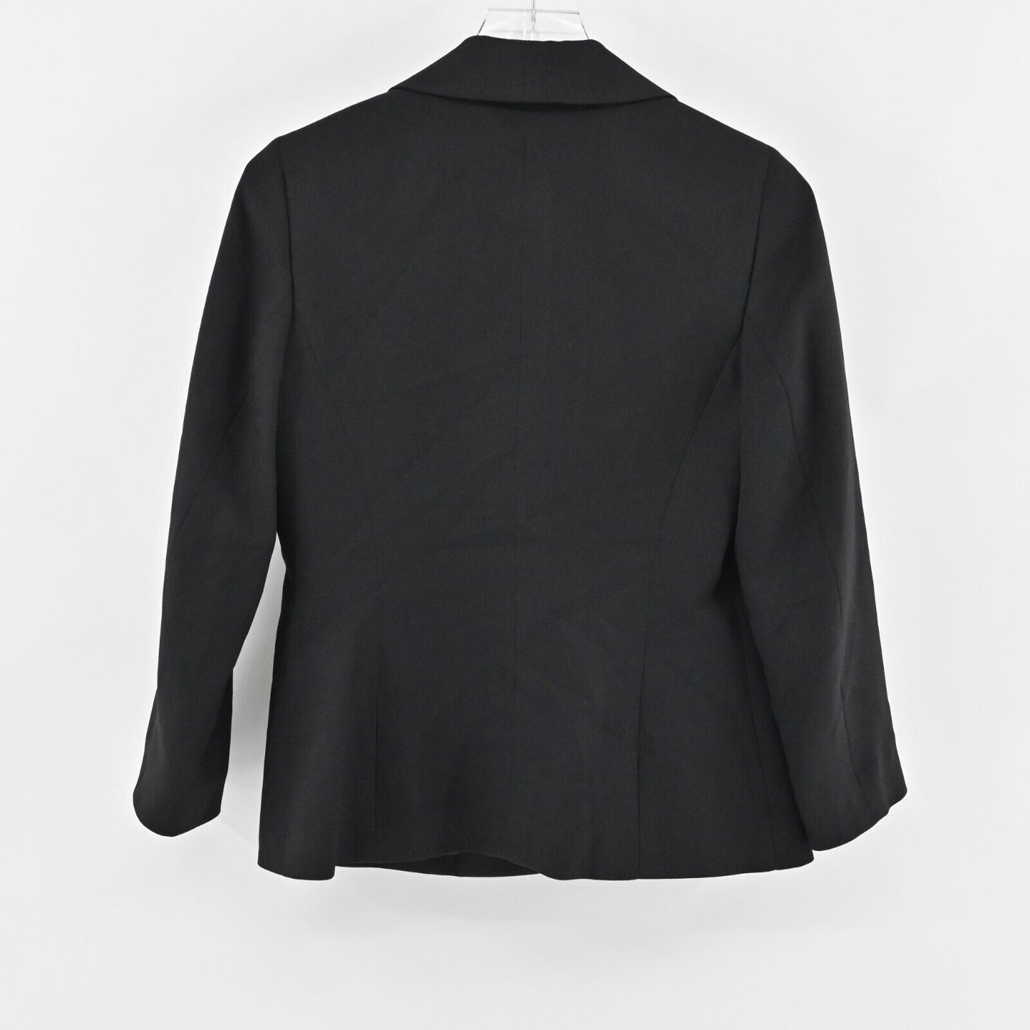 Vtg KASPER Blazer Womens Size 6 Solid Black Single Breasted Notch Collar Jacket