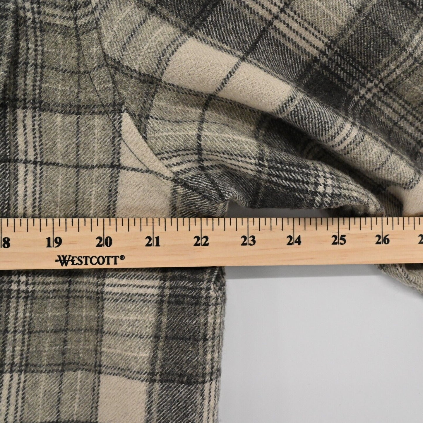 LAUREN RALPH LAUREN Shirt Mens Size M Long Sleeve Plaid Wool Button Up Pocket