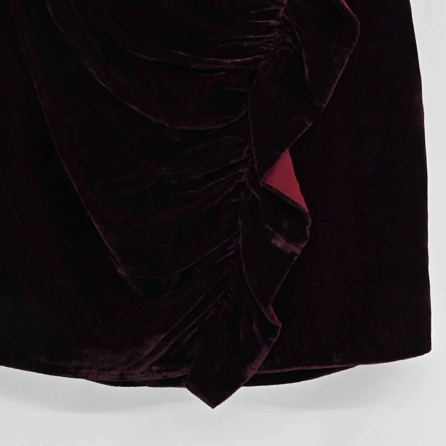 LOVERS FRIENDS Skirt Womens Size M Lisa Velvet Maroon Ruffle Holiday Party NEW