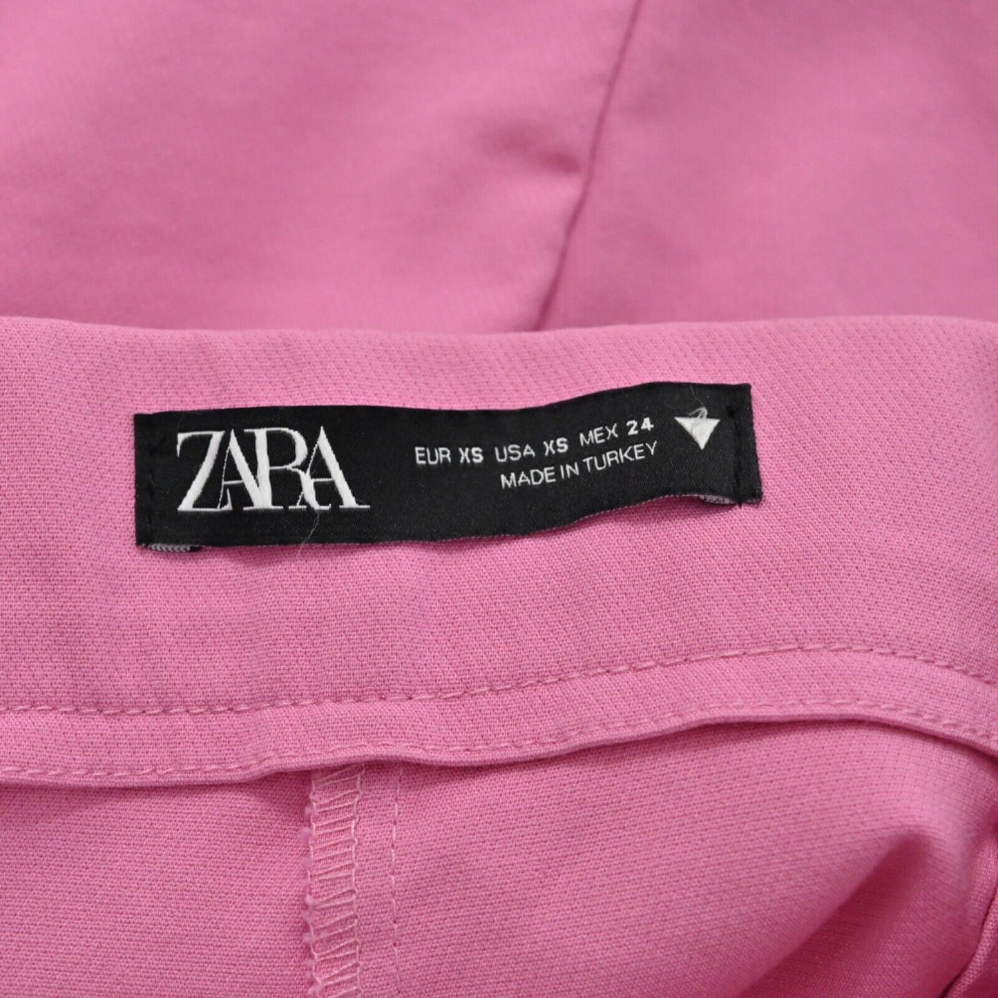 ZARA Pants Womens Sz XS Pink Flare Dress Mid Rise Retro Barbiecore Office Career