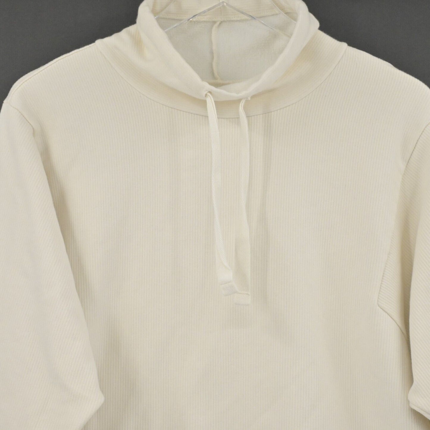 MADEWELL Sweatshirt Womens Size Medium Mock Neck Long Sleeve Ivory Cozy Casual