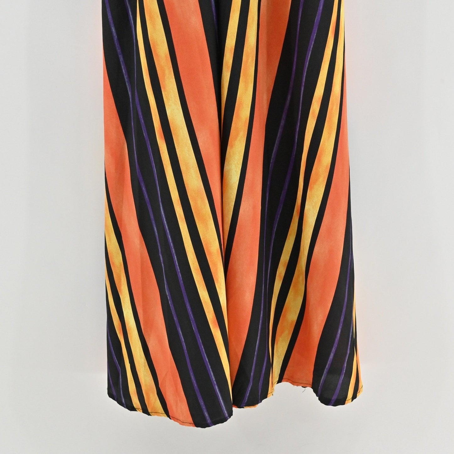 Luxxel Maxi Dress Dress L Multicolor Striped Sleeveless V Neck Twist Front Boho